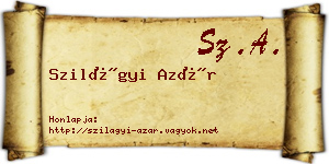 Szilágyi Azár névjegykártya